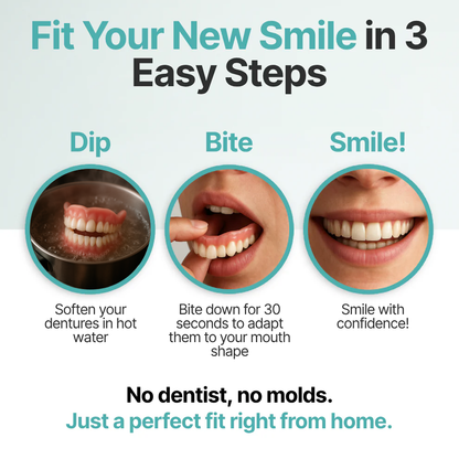 🔥Ends Today: 70% OFF!🦷HazyGalaxy™ Custom-Fit Full Functional Dentures Make you more confident