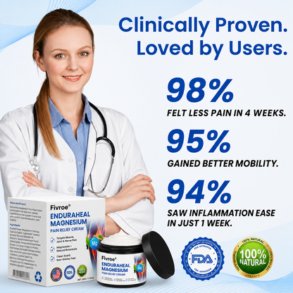 Fivroe™ EnduraHeal Magnesium Pain Relief Cream (Treats Arthritis, Neuropathy, Rheumatism, Sports Injuries & More)