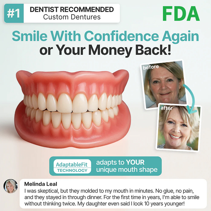 🔥Ends Today: 70% OFF!🦷HazyGalaxy™ Custom-Fit Full Functional Dentures Make you more confident