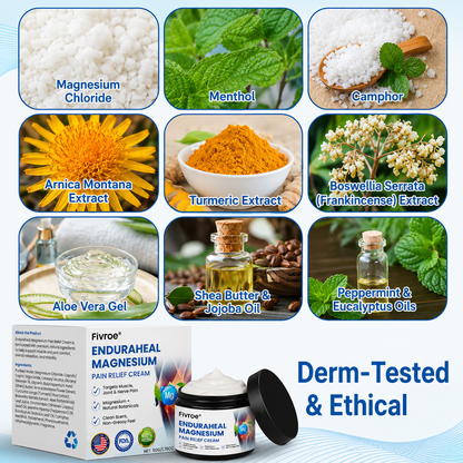 Fivroe™ EnduraHeal Magnesium Pain Relief Cream (Treats Arthritis, Neuropathy, Rheumatism, Sports Injuries & More)