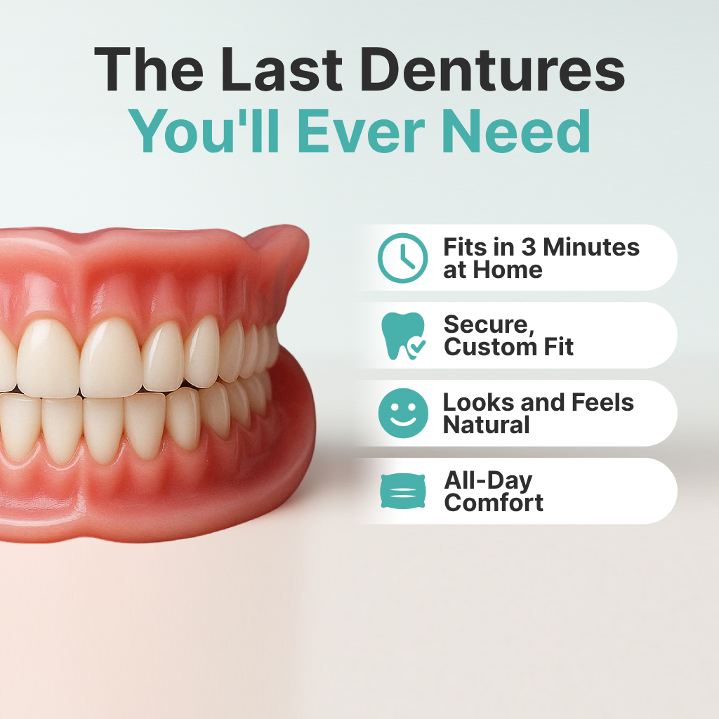 🔥Ends Today: 70% OFF!🦷HazyGalaxy™ Custom-Fit Full Functional Dentures Make you more confident